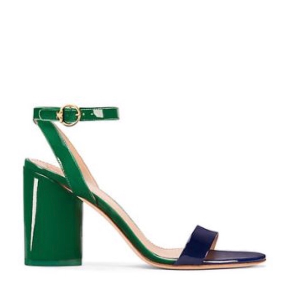 Tory Burch Elizabeth 2 Sandal Navy Emerald 8.5